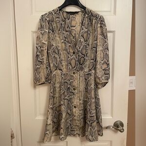 Zara snakeskin printed mini dress size XS